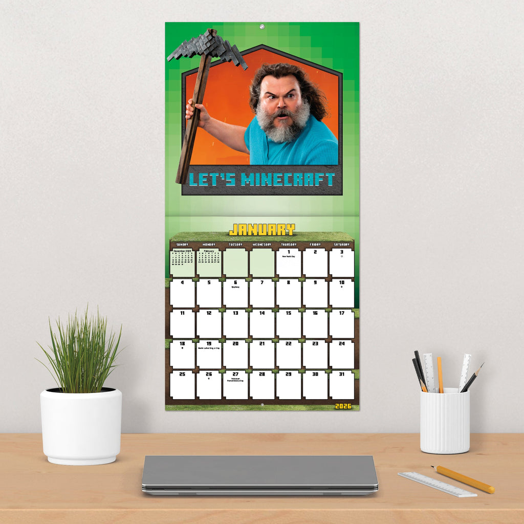 A Minecraft Movie 2026 Wall Calendar
