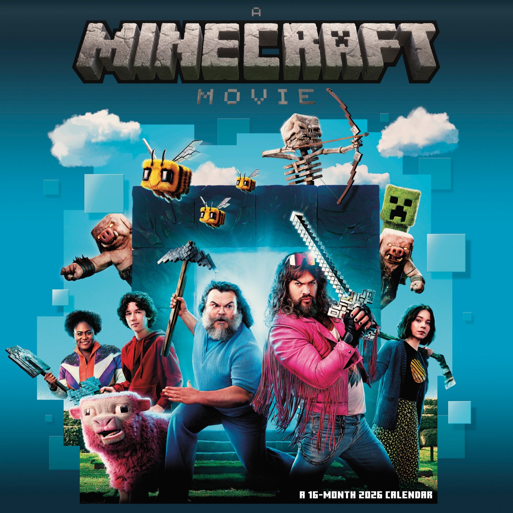 A Minecraft Movie 2026 Wall Calendar