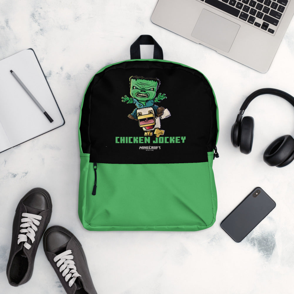 A Minecraft Movie Chicken Jockey Premium Backpack