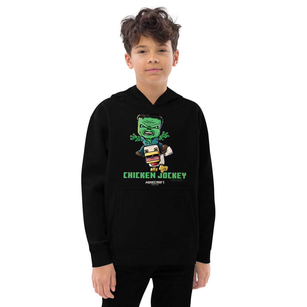 A Minecraft Movie Chicken Jockey Kids Hoodie