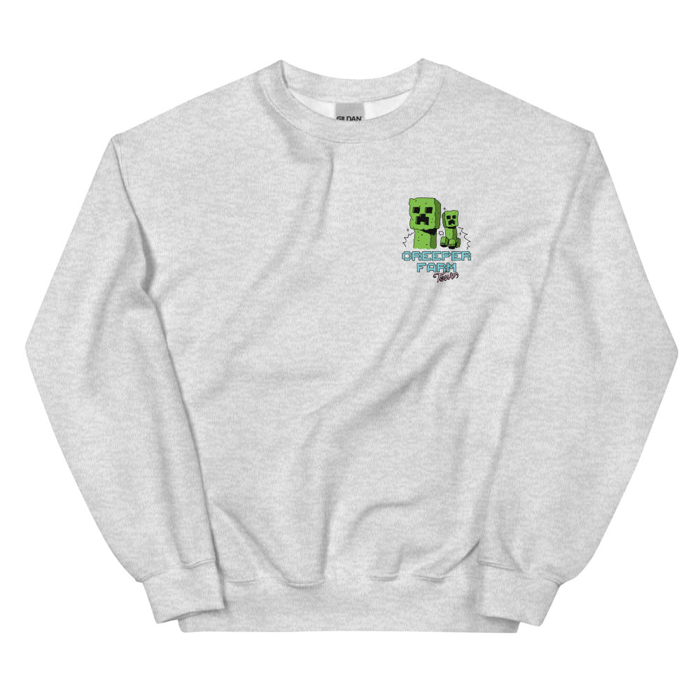 A Minecraft Movie Creeper Farm Tours Adult Crewneck Sweatshirt