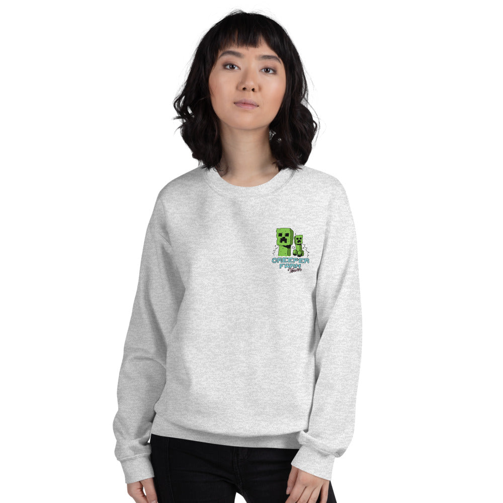 A Minecraft Movie Creeper Farm Tours Adult Crewneck Sweatshirt