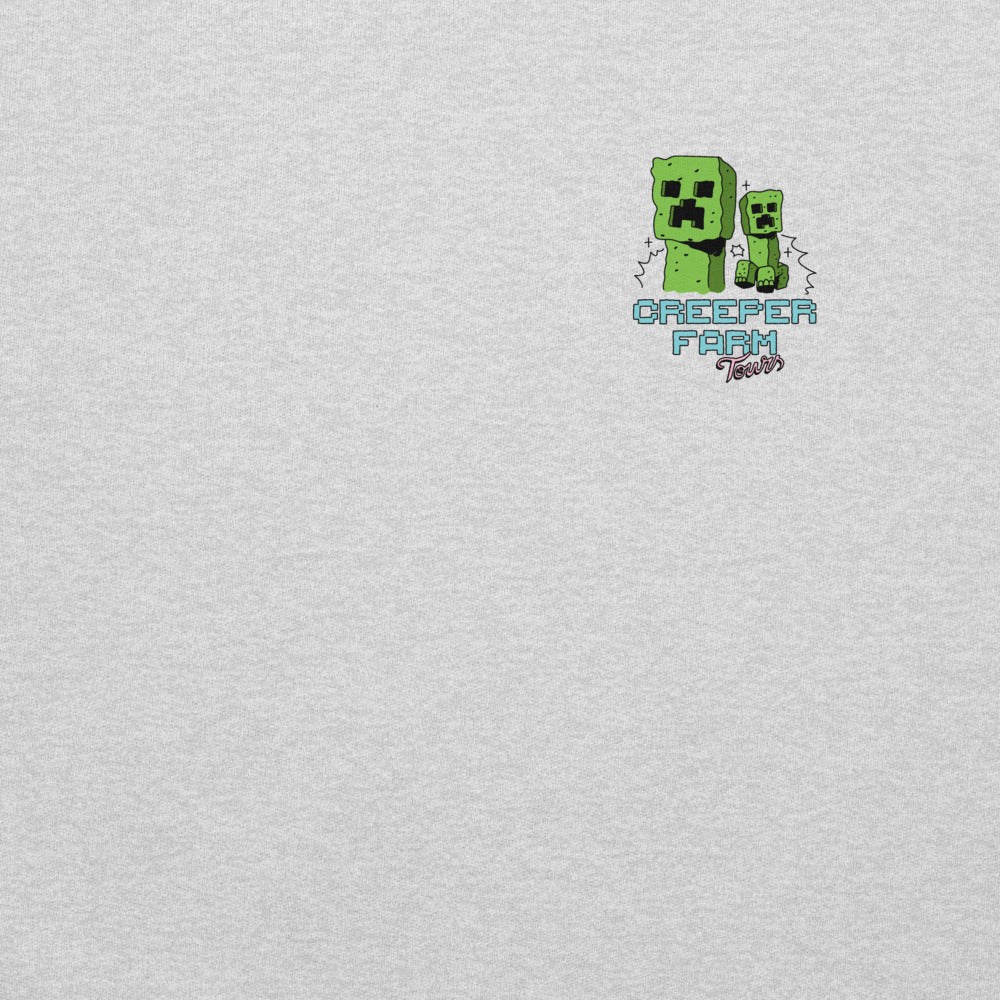 A Minecraft Movie Creeper Farm Tours Adult Crewneck Sweatshirt