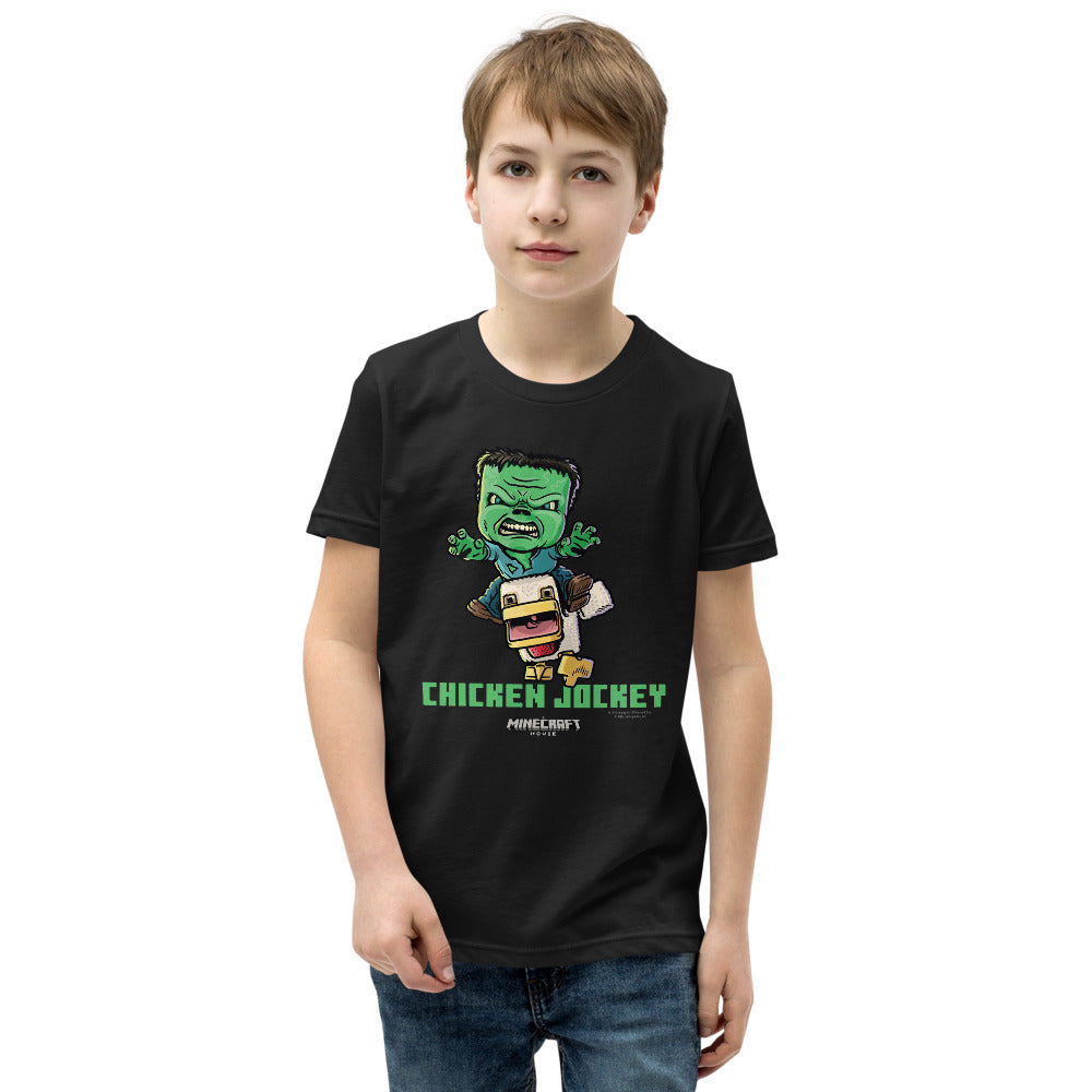 A Minecraft Movie Chicken Jockey Kids T-Shirt