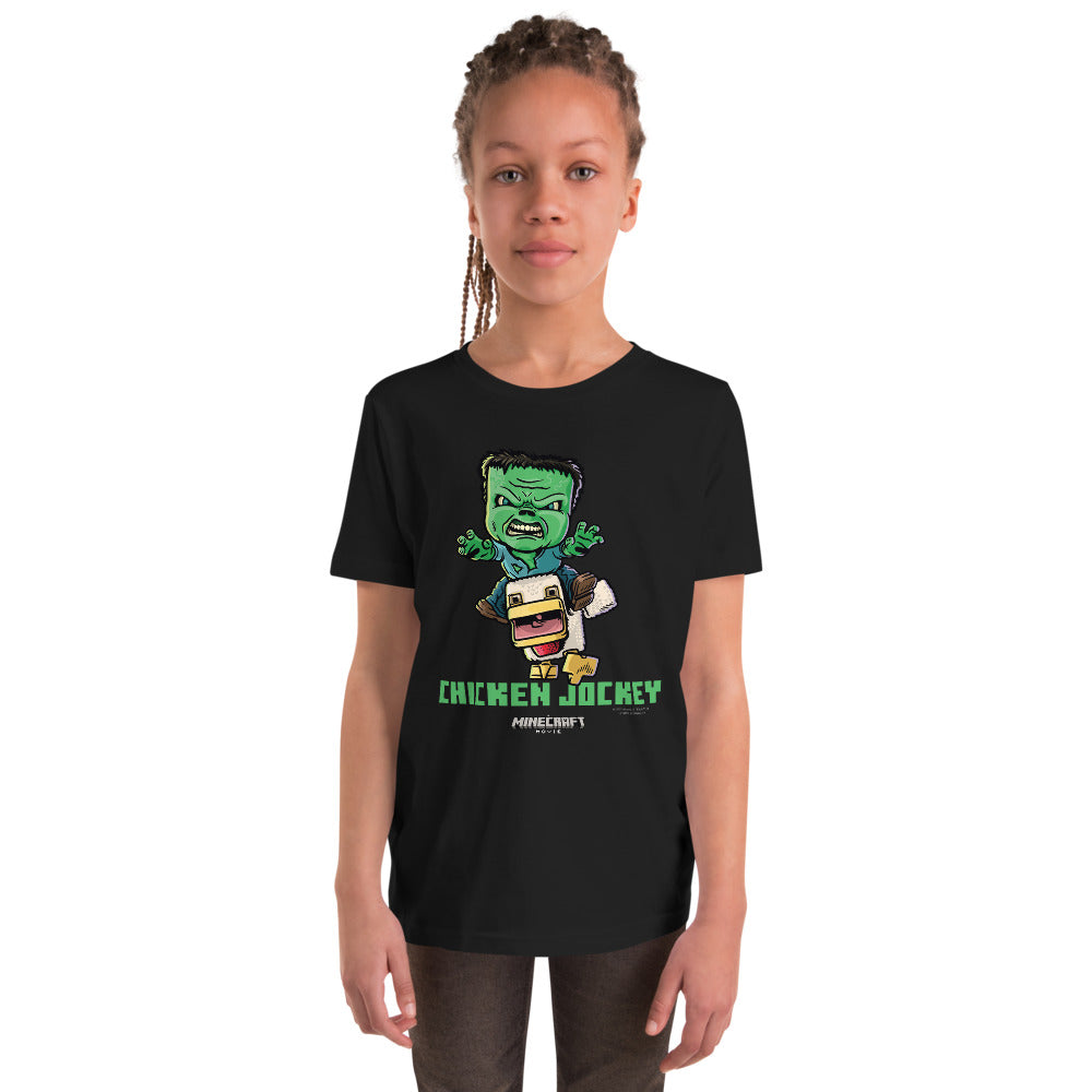 A Minecraft Movie Chicken Jockey Kids T-Shirt